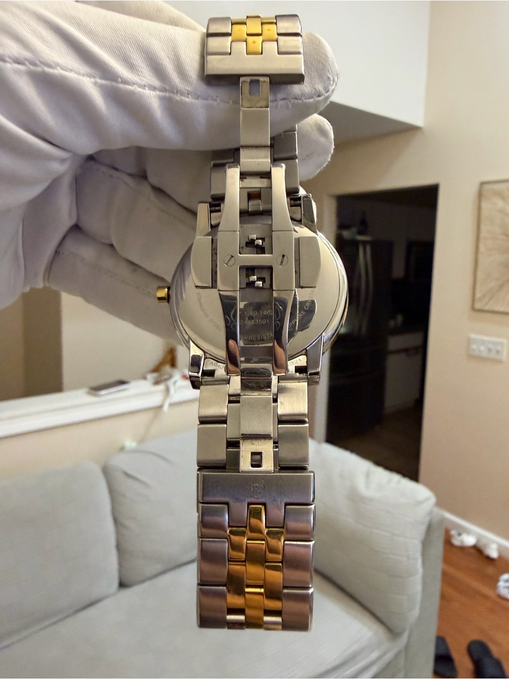 Movado Museum Classic 07.1.19.1462 Men's Diamond Black Dial Two-Tone Watch 7" - Picture 11 of 16